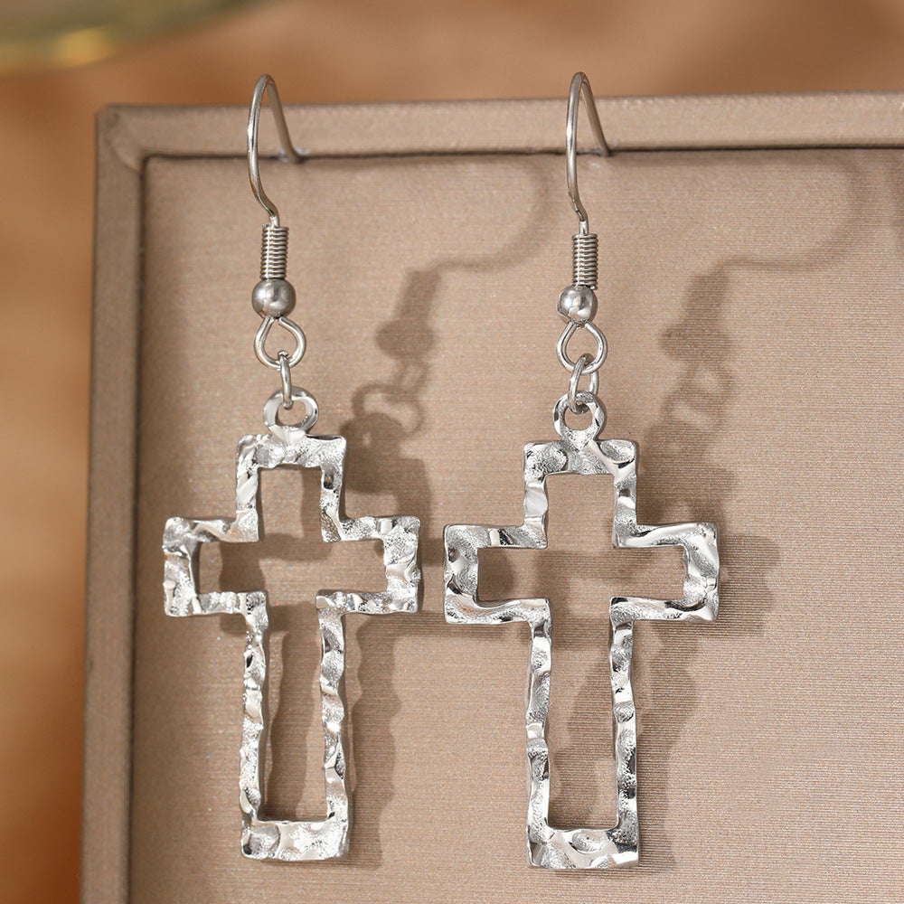 Stainless Steel Cross Earrings – Christian Religious Jewelry for Women