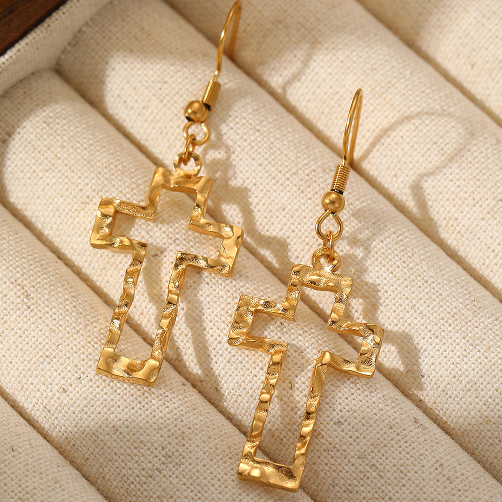 Stainless Steel Cross Earrings – Christian Religious Jewelry for Women