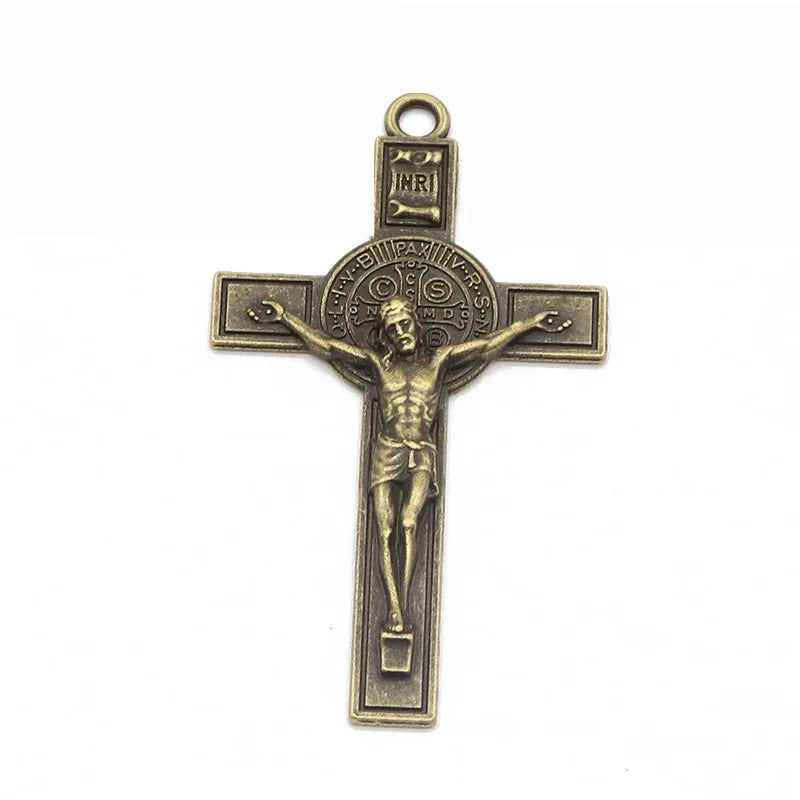 Religious St. Benedict Crucifix Cross Pendant 6.5x3.5cm