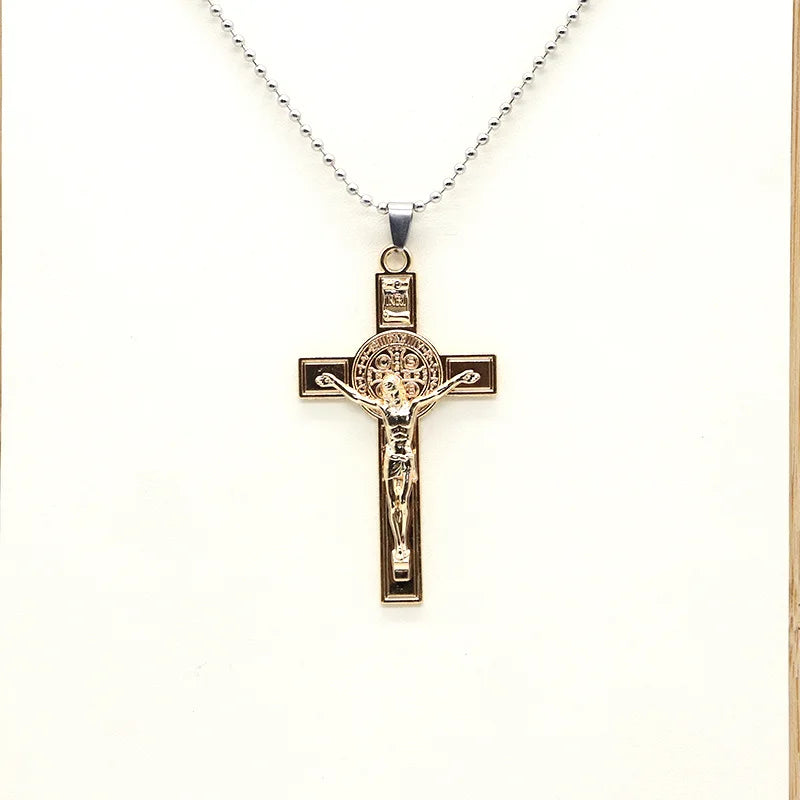 Religious St. Benedict Crucifix Cross Pendant 6.5x3.5cm