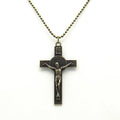 Religious St. Benedict Crucifix Cross Pendant 6.5x3.5cm