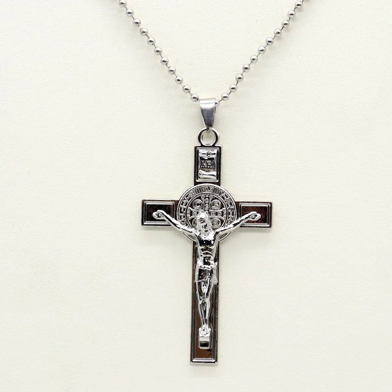 Religious St. Benedict Crucifix Cross Pendant 6.5x3.5cm