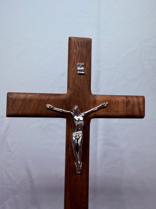 12-Inch Wooden Catholic Cross – Religious Decor for Home & Church