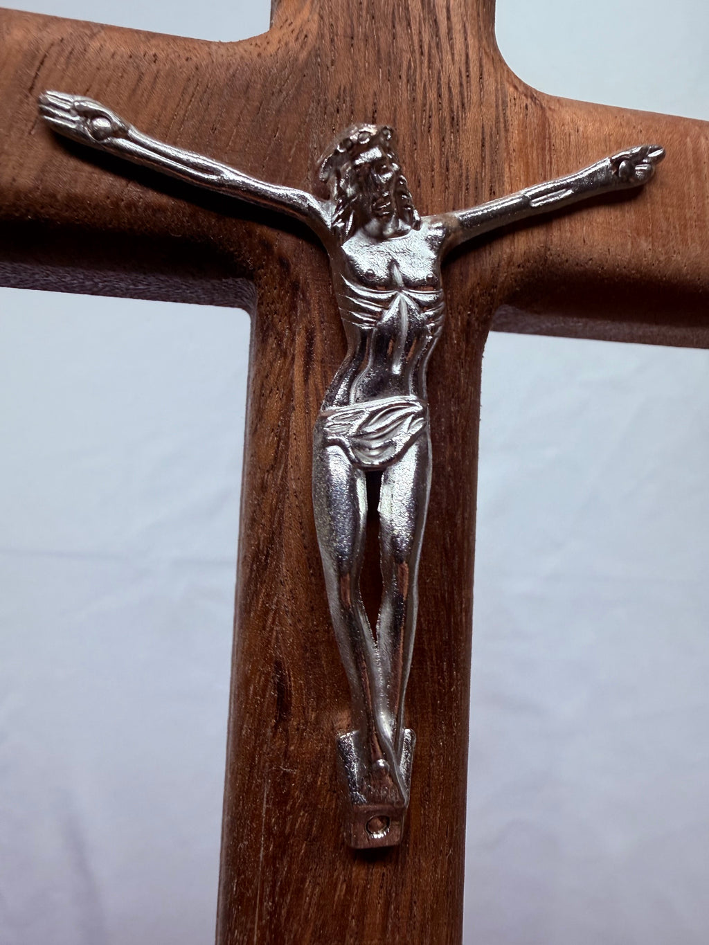 12-Inch Wooden Catholic Cross – Religious Decor for Home & Church