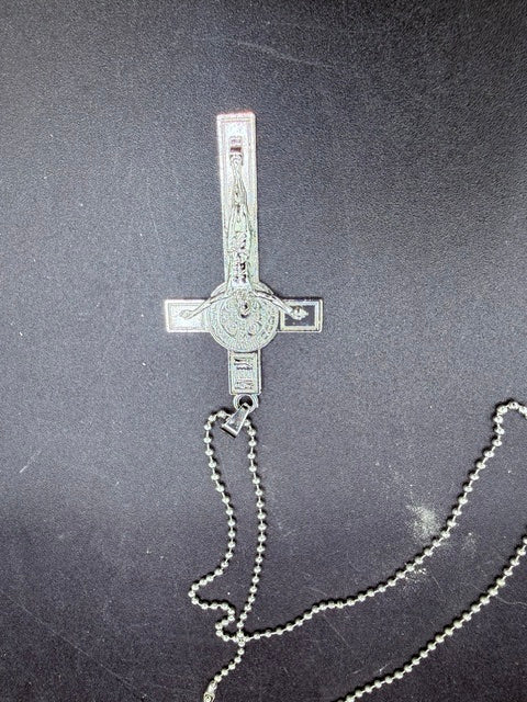 St. Benedict Crucifix Necklace – Catholic Cross Pendant for Men & Women