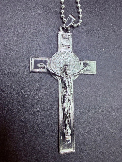 St. Benedict Crucifix Necklace – Catholic Cross Pendant for Men & Women