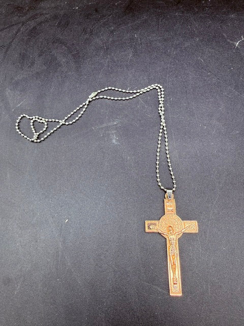 St. Benedict Crucifix Necklace – Catholic Cross Pendant for Men & Women