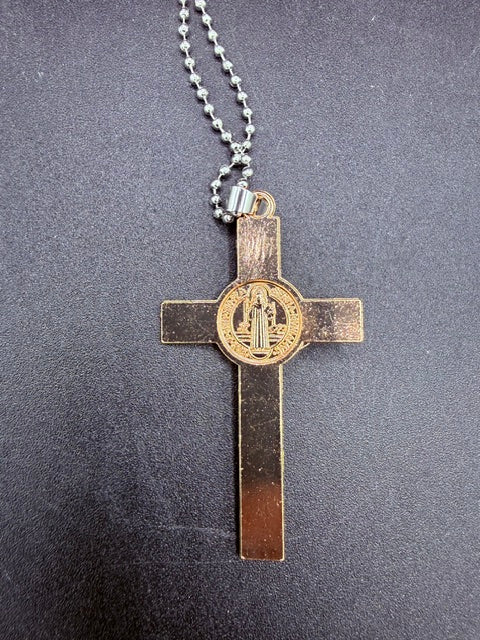 St. Benedict Crucifix Necklace – Catholic Cross Pendant for Men & Women