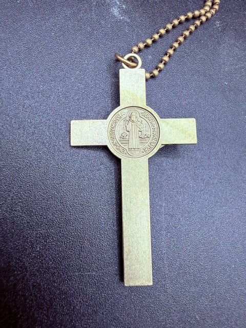 St. Benedict Crucifix Necklace – Catholic Cross Pendant for Men & Women