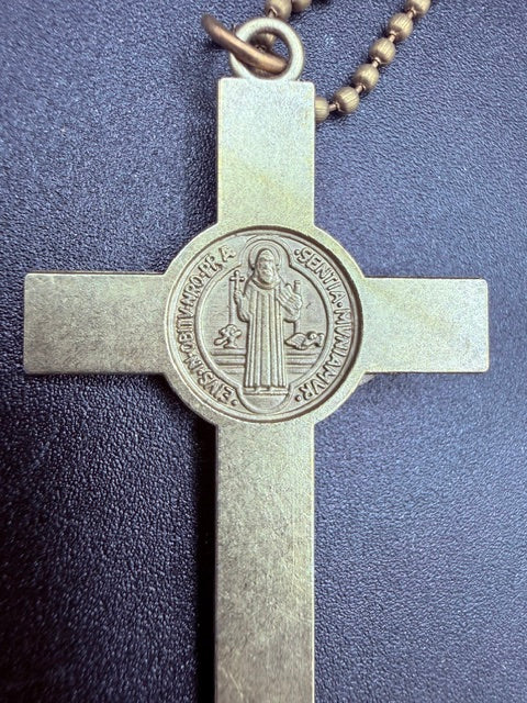 St. Benedict Crucifix Necklace – Catholic Cross Pendant for Men & Women