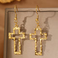 Stainless Steel Cross Earrings – Christian Religious Jewelry for Women