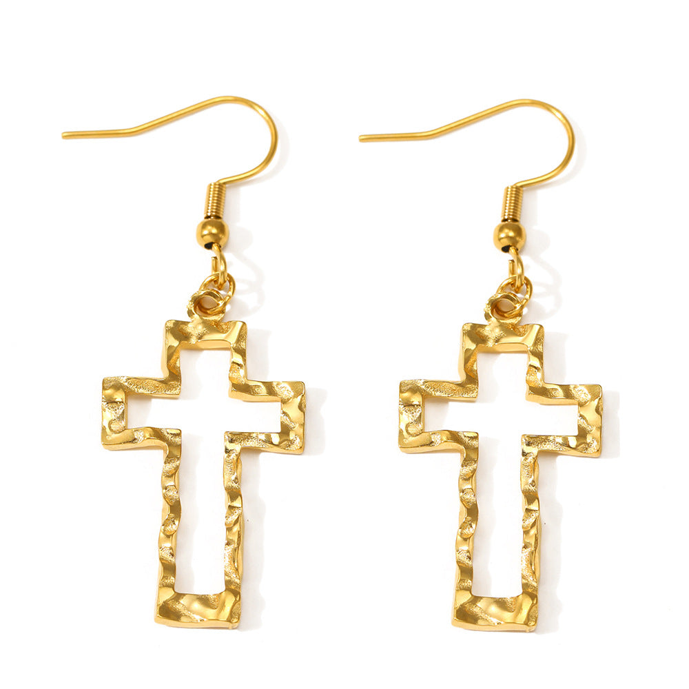 Stainless Steel Cross Earrings – Christian Religious Jewelry for Women
